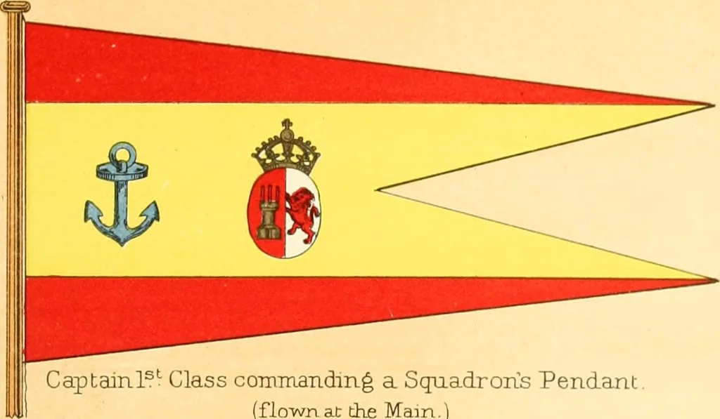 An illustration from Drawings of the flags in use at the present time by various nations, 1916, leaf 415