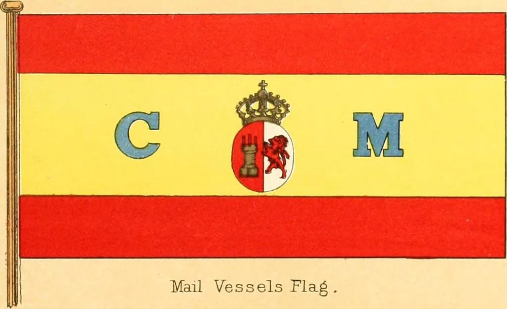 An illustration from Drawings of the flags in use at the present time by various nations, 1916, leaf 415