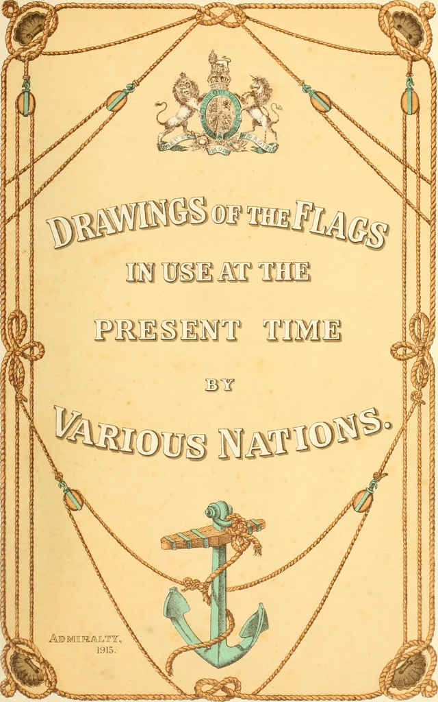 An illustration from Drawings of the flags in use at the present time by various nations, 1916, leaf 5