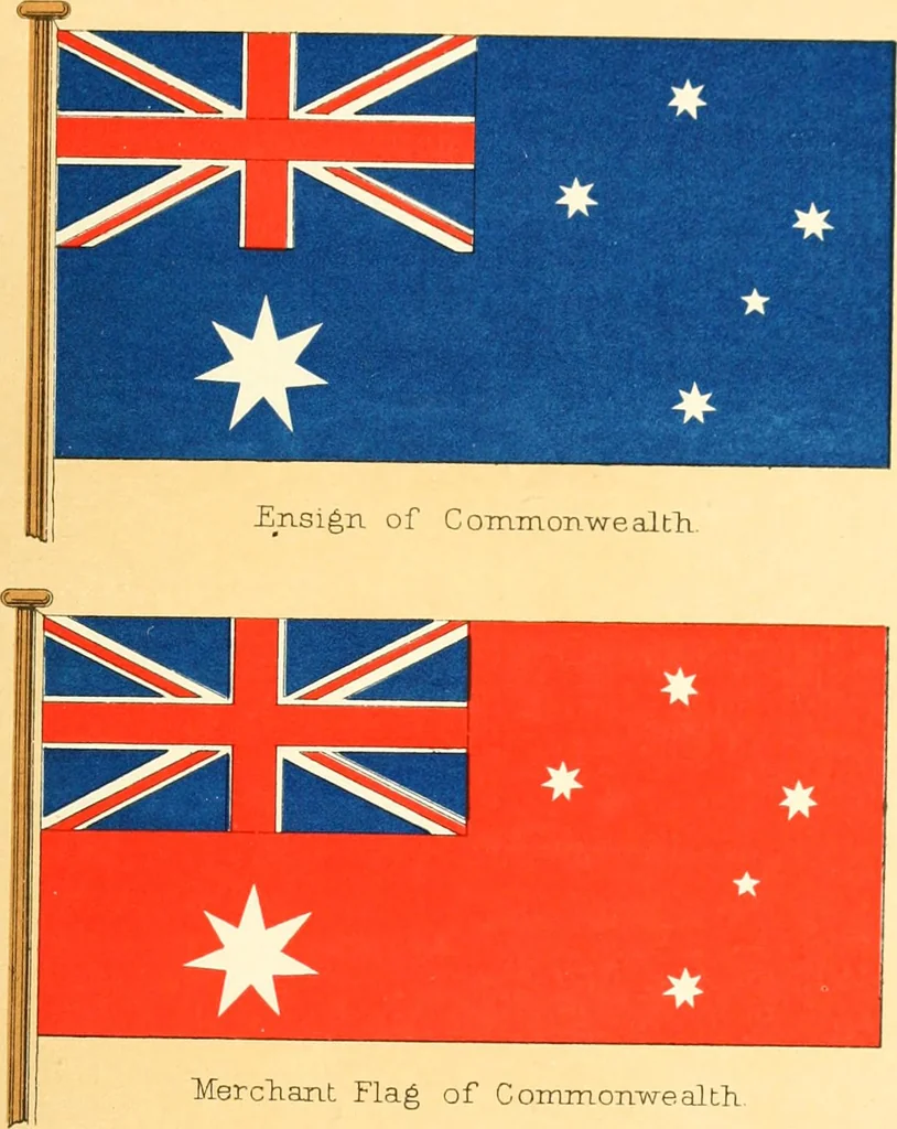 An illustration from Drawings of the flags in use at the present time by various nations, 1916, leaf 81
