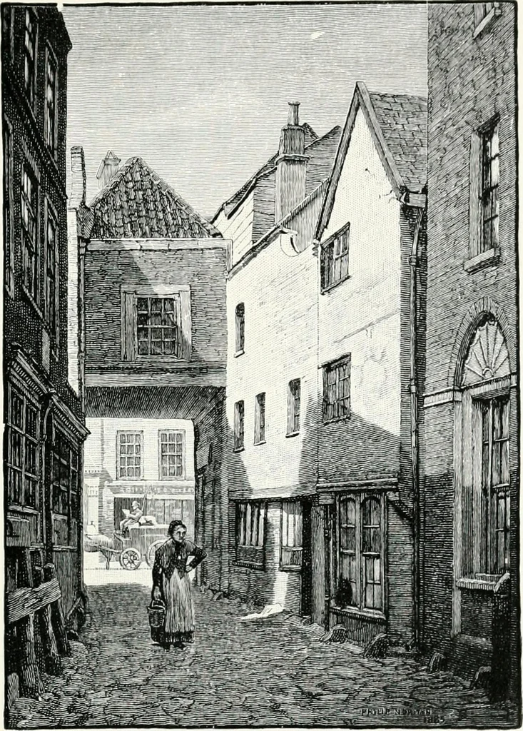 An illustration from Drawings of old London by Philip Norman .., 1913, leaf 16