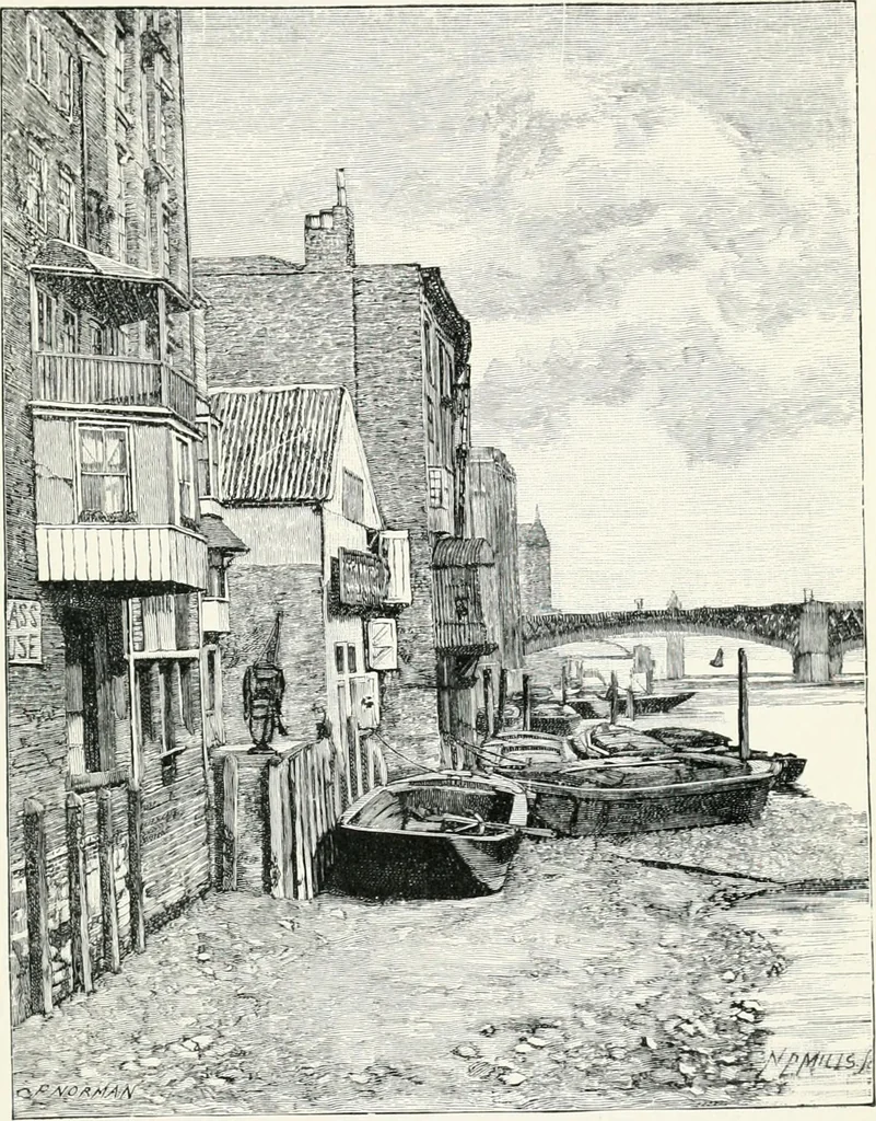 An illustration from Drawings of old London by Philip Norman .., 1913, leaf 40