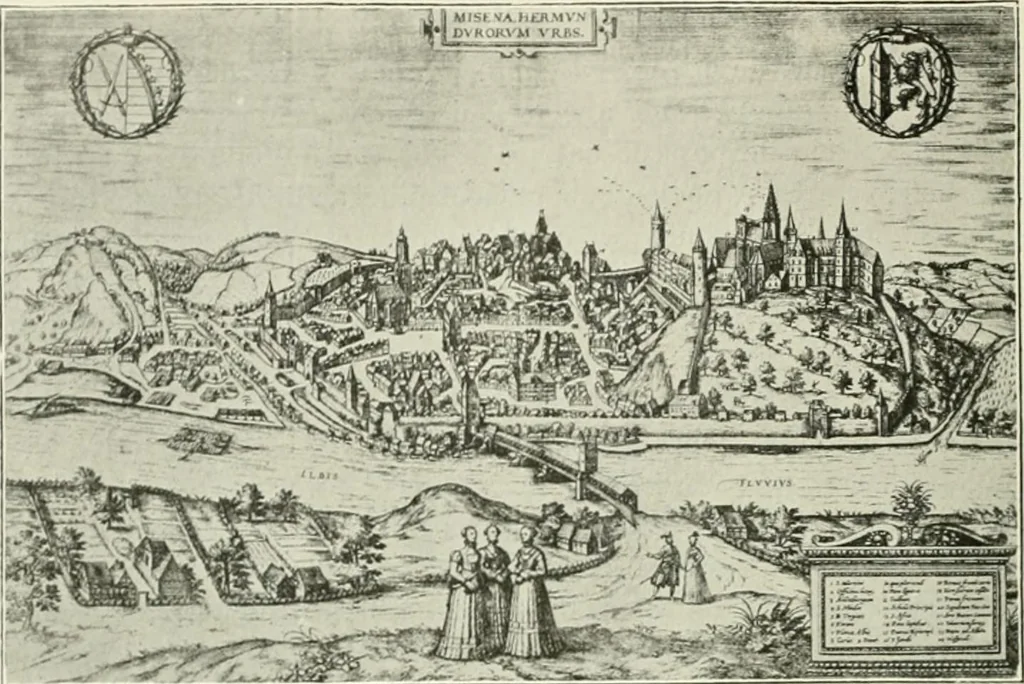 An illustration from Dresde, Freiberg & Meissen, 1911, leaf 148
