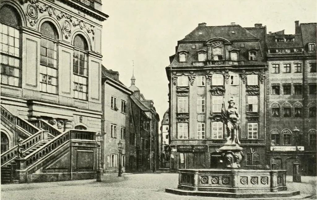 An illustration from Dresde, Freiberg & Meissen, 1911, leaf 45