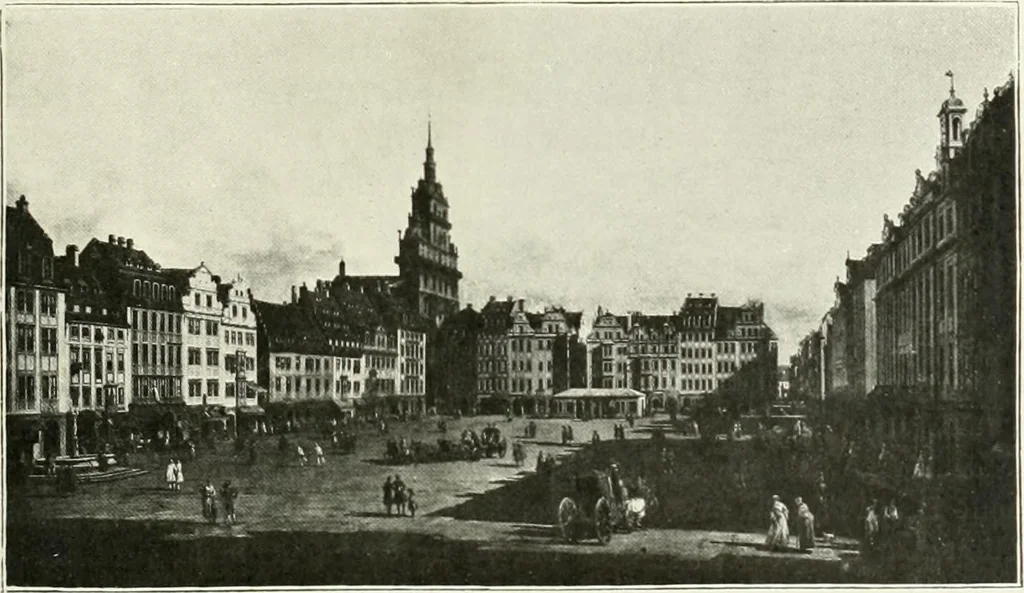 An illustration from Dresde, Freiberg & Meissen, 1911, leaf 77