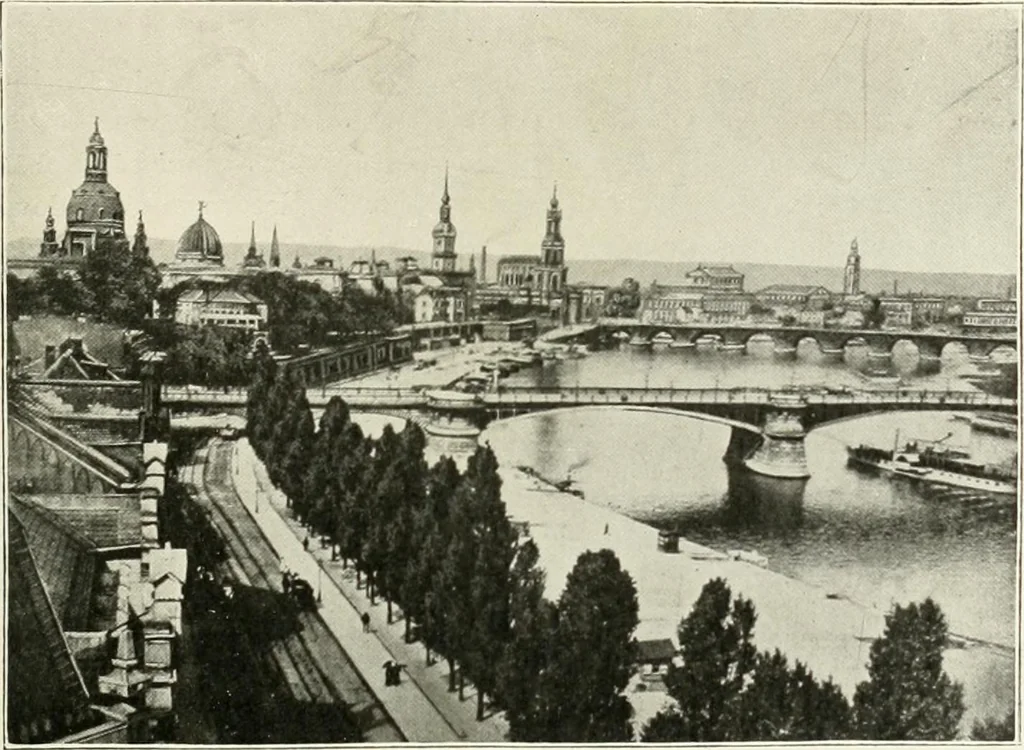 An illustration from Dresde, Freiberg & Meissen, 1911, leaf 9