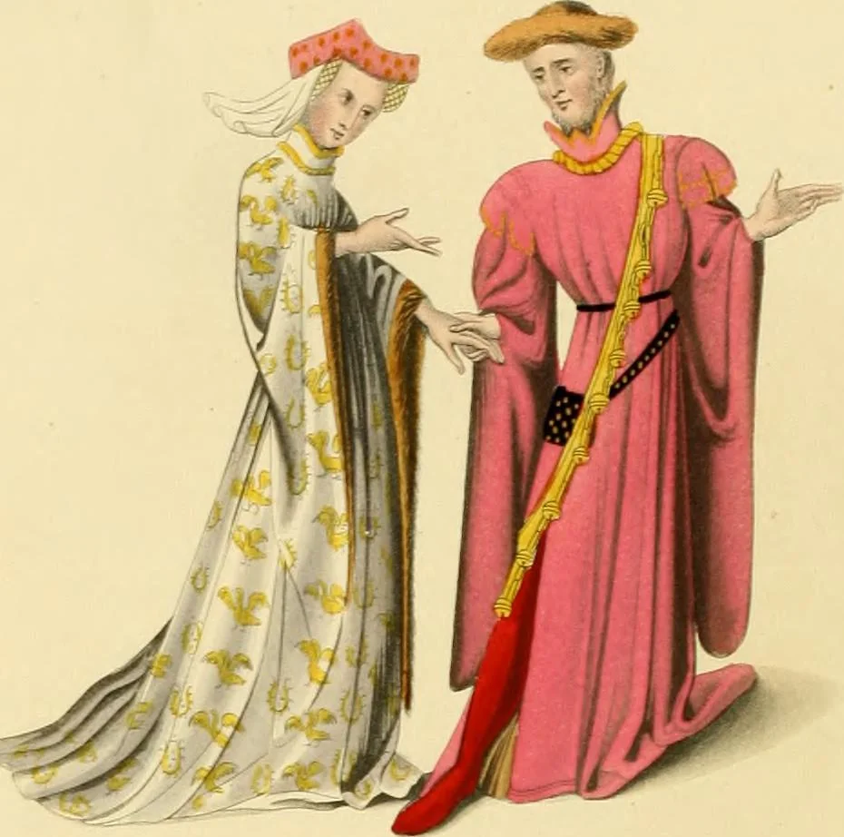 An illustration from Dresses and decorations of the Middle Ages, 1843, leaf 154