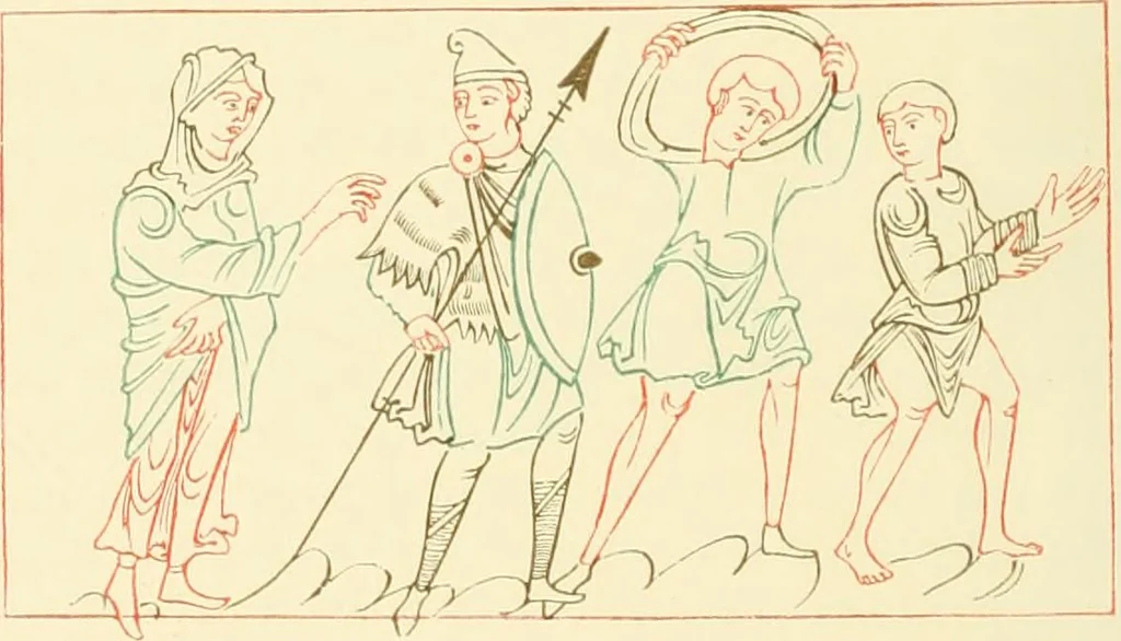 An illustration from Dresses and decorations of the Middle Ages, 1843, leaf 32