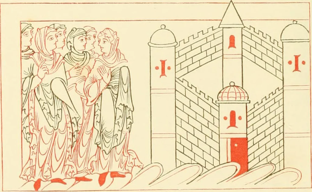 An illustration from Dresses and decorations of the Middle Ages, 1843, leaf 32