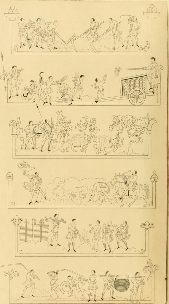 An illustration from Dresses and decorations of the Middle Ages, 1843, leaf 44