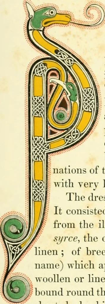 An illustration from Dresses and decorations of the Middle Ages, 1843, leaf 9