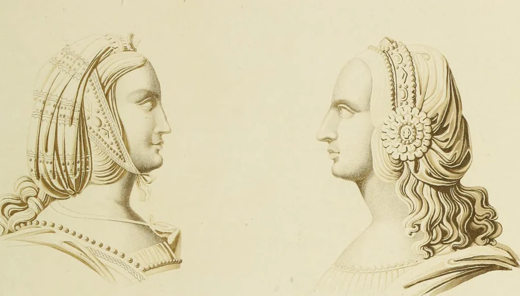 An illustration from Dresses and decorations of the Middle Ages, 1843, leaf 173