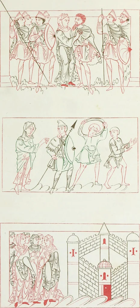 An illustration from Dresses and decorations of the Middle Ages, 1843, leaf 35