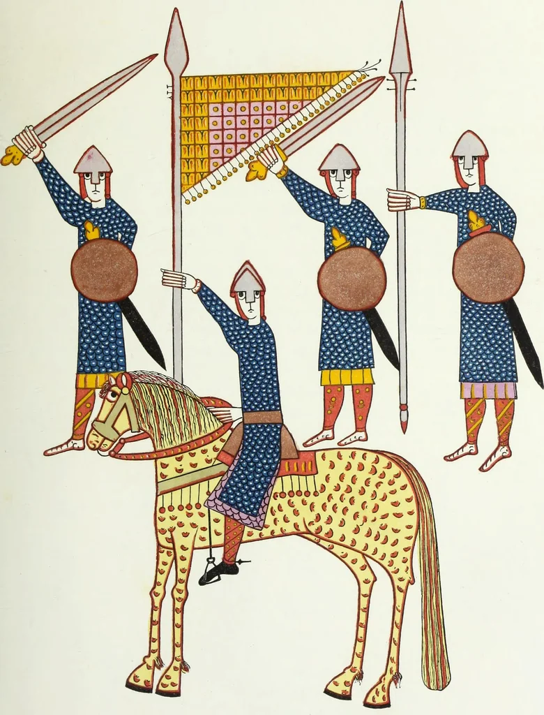 An illustration from Dresses and decorations of the Middle Ages, 1843, leaf 55