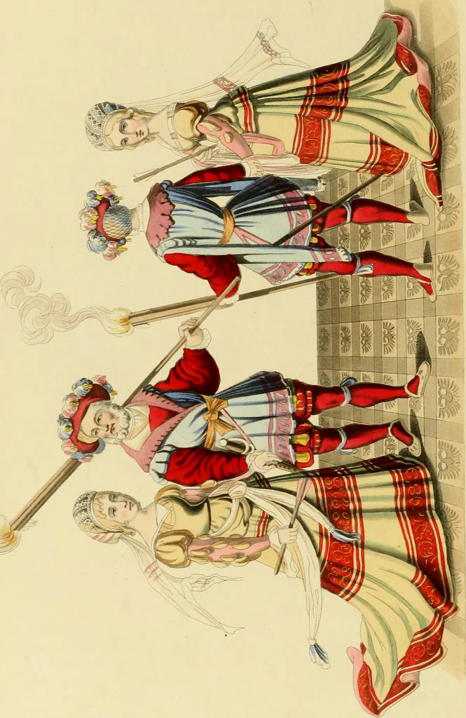 An illustration from Dresses and decorations of the Middle Ages, 1843, leaf 232