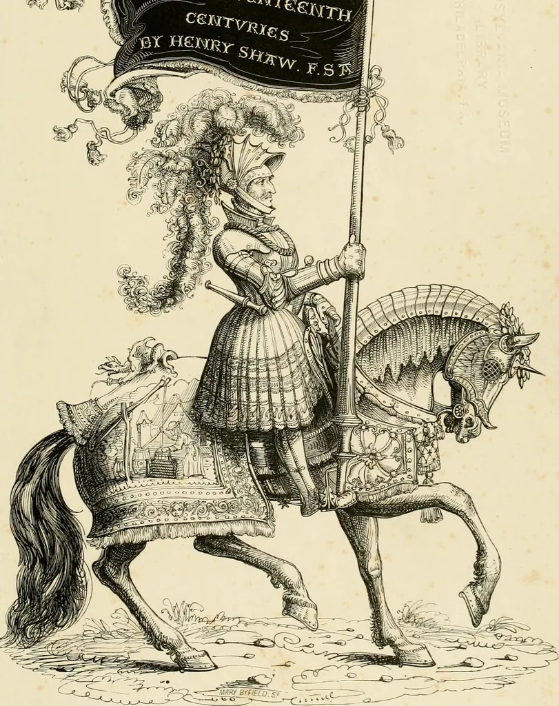 An illustration from Dresses and decorations of the Middle Ages, 1843, leaf 3