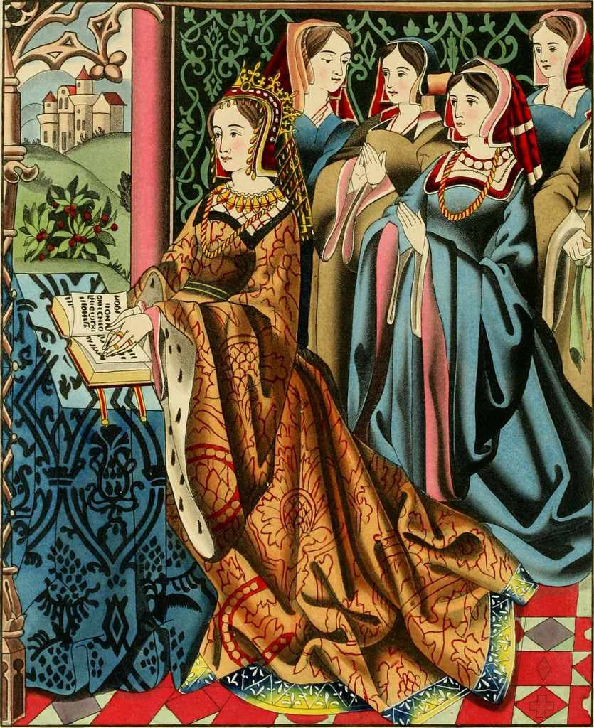 An illustration from Dresses and decorations of the Middle Ages, 1843, leaf 60