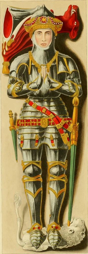 An illustration from Dresses and decorations of the Middle Ages, 1843, leaf 76