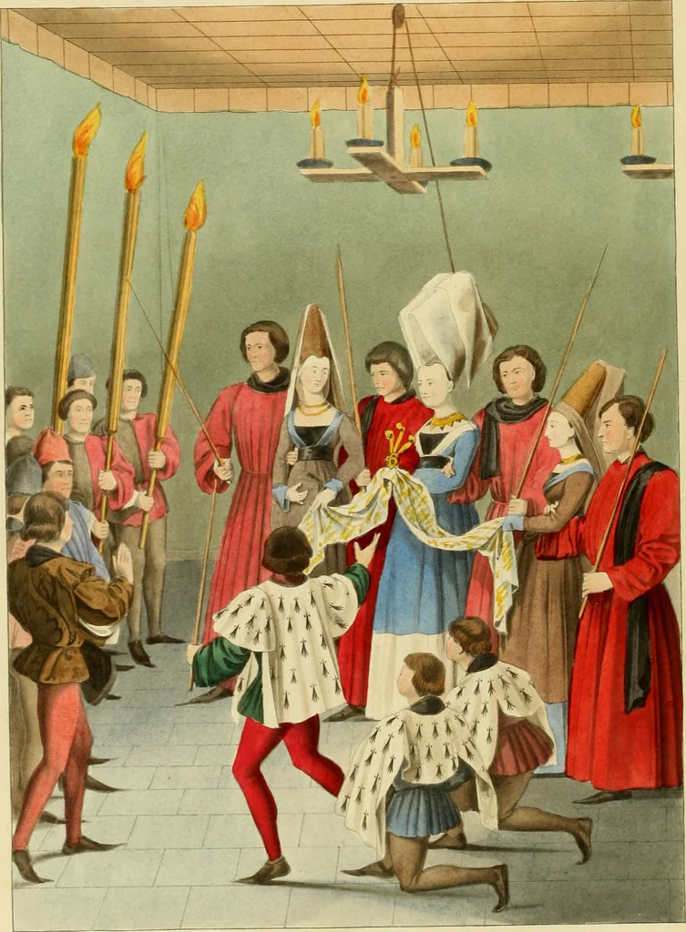 An illustration from Dresses and decorations of the Middle Ages, 1843, leaf 88