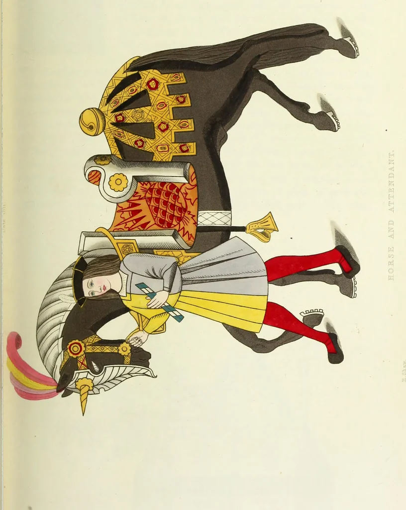 An illustration from Dresses and decorations of the Middle Ages, 1843, leaf 156