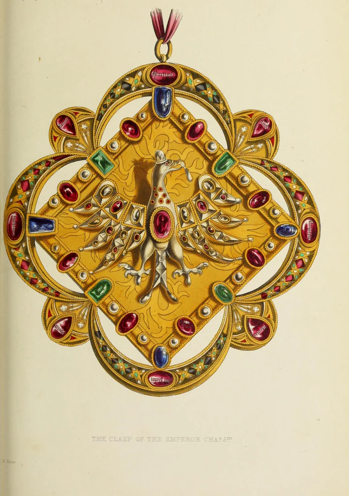An illustration from Dresses and decorations of the Middle Ages, 1843, leaf 212
