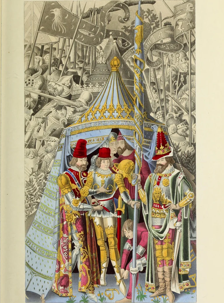 An illustration from Dresses and decorations of the Middle Ages, 1843, leaf 26