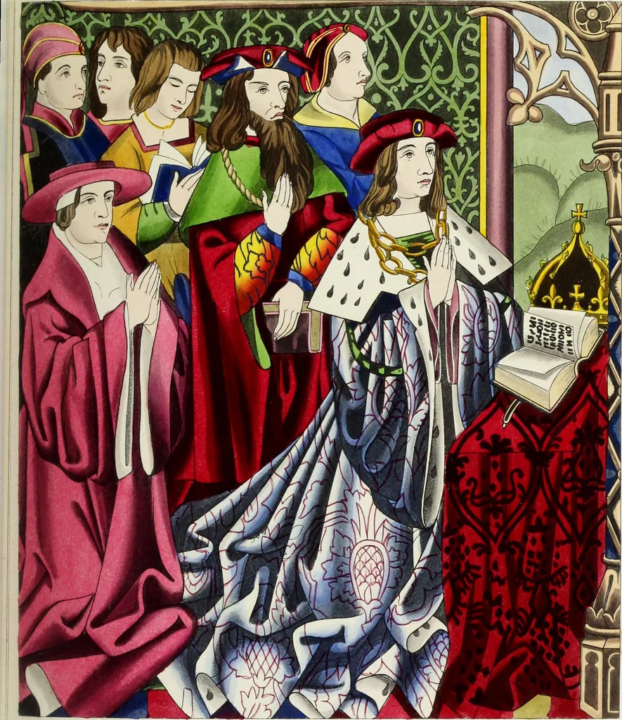 An illustration from Dresses and decorations of the Middle Ages, 1843, leaf 52
