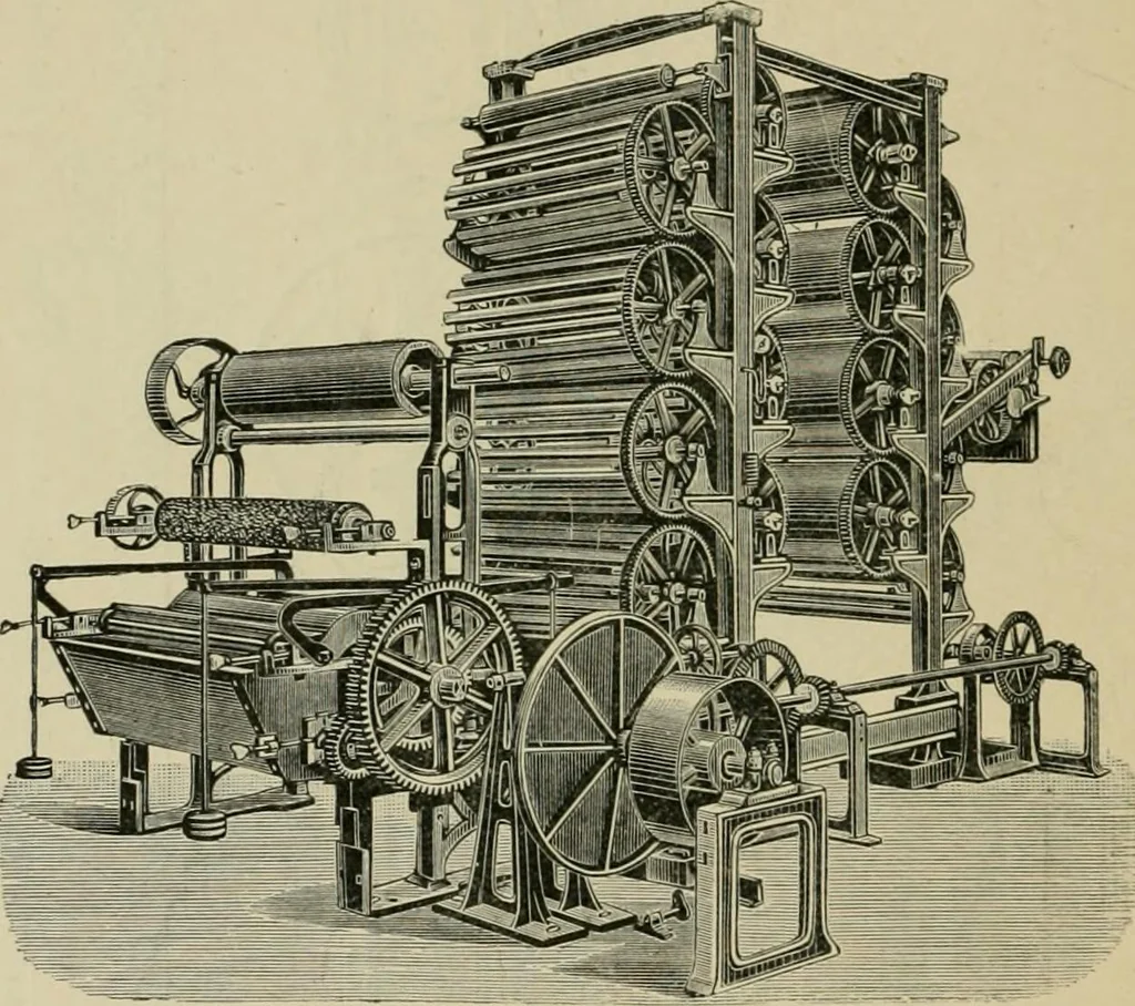 An illustration from Dressings and finishings for textile fabrics and their application; description of all the materials used in dressing textiles, 1911, leaf 256