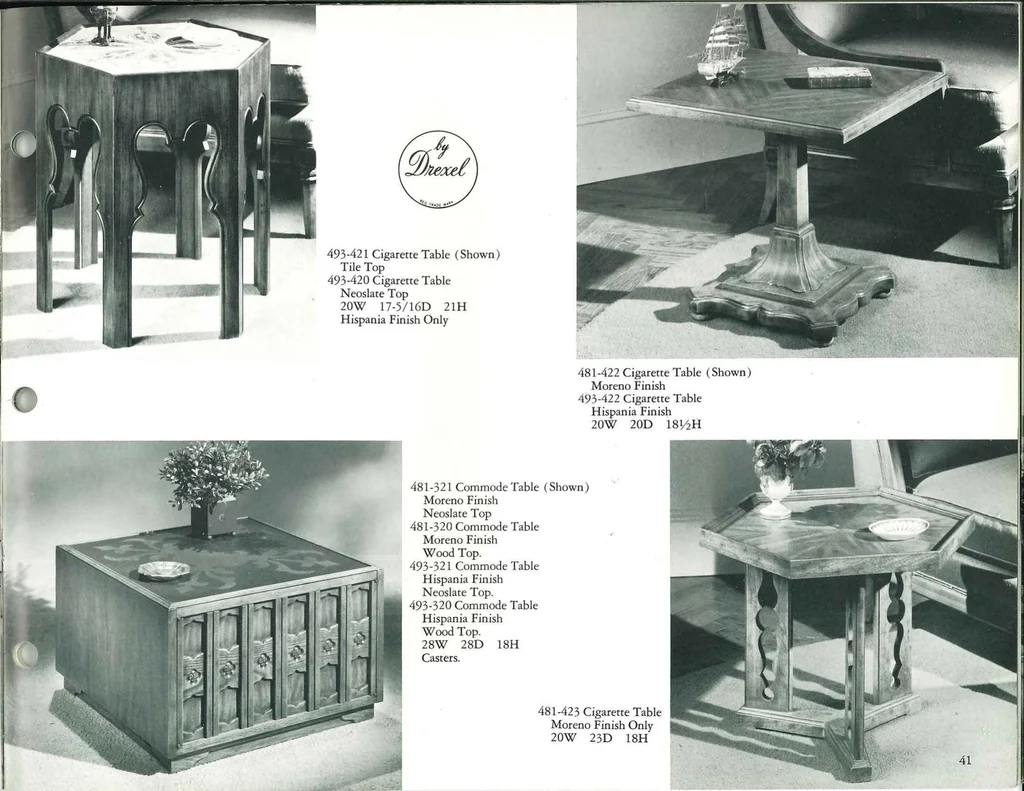 An illustration from Drexel Esperanto Furniture 1965, 1965, leaf 38