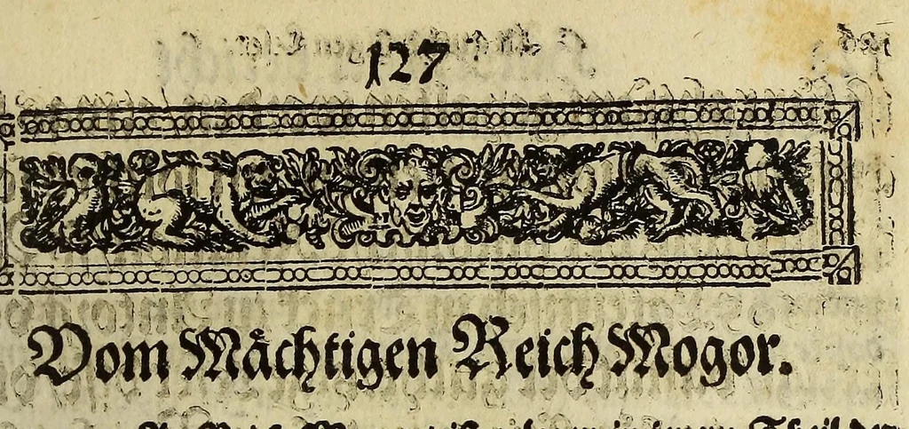 An illustration from Drey newe relationes. Erste, auss Japoñ, was sich darinn, so wol in geist-als weltlichen sachen im jahr Christi 1606. denkwürdigs zugetragen. Andere, von missionibus oder reisen, so etliche priester der Societet Jesu, im jar 1607. in das königreich Mexico angestelt. Dritte, von ableiben dess mächtigen königs Mogor, vnd wie nach selbigem in seinem reich das religion vnd politisch wesen beschaffen, 1611, leaf 141