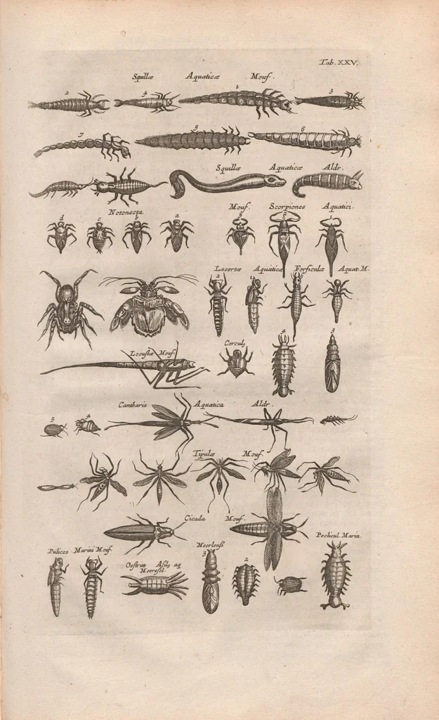 An illustration from Dr I. Ionstons beschrijving van de natuur der gekerfde of kronkel-dieren, slangen en draken. Neffens haer beeldenissen in oper gesneden., 1660, leaf 201