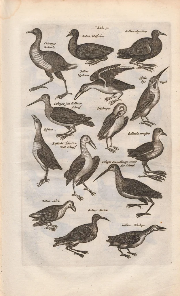 An illustration from Dr. I. Ionstons Beschrijving vande natuur der vogelen neffens haer beeldenissen in koper gesneden, 1660, leaf 133
