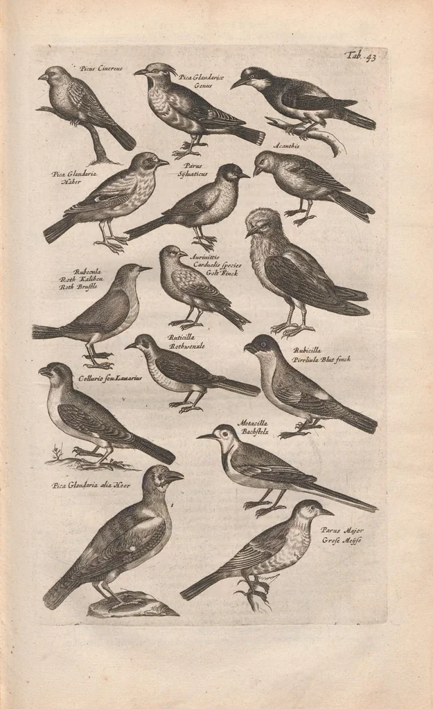 An illustration from Dr. I. Ionstons Beschrijving vande natuur der vogelen neffens haer beeldenissen in koper gesneden, 1660, leaf 187