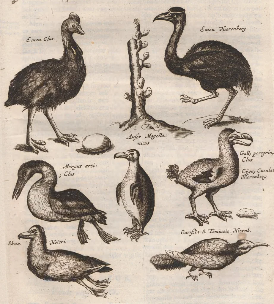An illustration from Dr. I. Ionstons Beschrijving vande natuur der vogelen neffens haer beeldenissen in koper gesneden, 1660, leaf 253