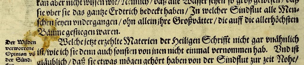An illustration from Dritte Buch Americae, darinn Brasilia : durch Johann Staden von Homberg auss Hessen, auss eigener erfahrung in Teutsch beschrieben. Item Historia der Schiffart Ioannis Lerij in Brasilien, welche er selbst publiciert hat, jetzt von newem verteutscht, durch Teucrium Annaeum Priuatum, C. Vom Wildern vnerhörten wesen der Innwoner, von allerley frembden Gethieren vnd Gewächsen, sampt einem Colloquio, in der Wilden Sprach., 1593, leaf 280