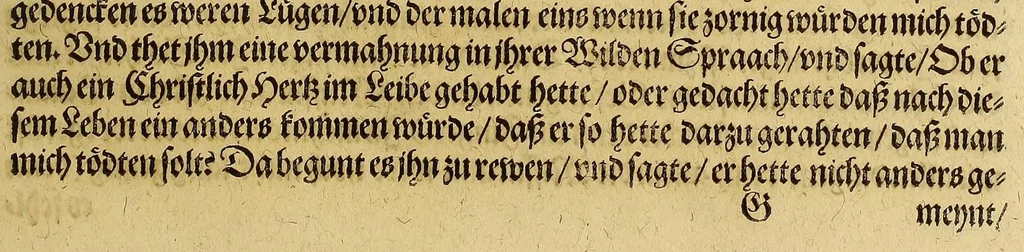An illustration from Dritte Buch Americae, darinn Brasilia : durch Johann Staden von Homberg auss Hessen, auss eigener erfahrung in Teutsch beschrieben. Item Historia der Schiffart Ioannis Lerij in Brasilien, welche er selbst publiciert hat, jetzt von newem verteutscht, durch Teucrium Annaeum Priuatum, C. Vom Wildern vnerhörtem wesen der Innwoner, von allerley frembden Gethieren vnd Gewächsen, sampt einem Colloquio, in der Wilden Sprach., 1606, leaf 69