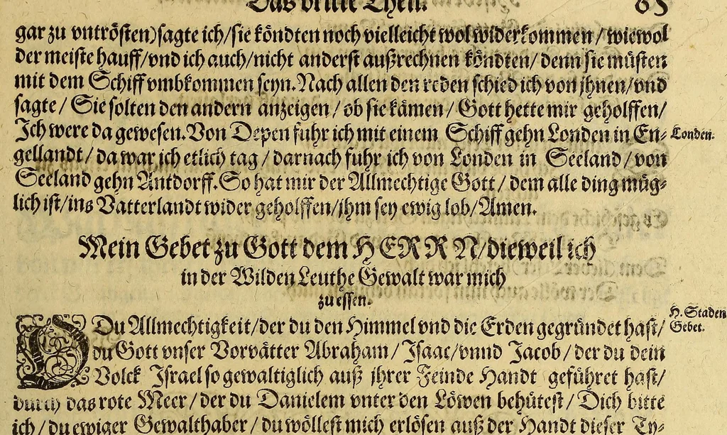 An illustration from Dritte Buch Americae, darinn Brasilia : durch Johann Staden von Homberg auss Hessen, auss eigener erfahrung in Teutsch beschrieben. Item Historia der Schiffart Ioannis Lerij in Brasilien, welche er selbst publiciert hat, jetzt von newem verteutscht, durch Teucrium Annaeum Priuatum, C. Vom Wildern vnerhörtem wesen der Innwoner, von allerley frembden Gethieren vnd Gewächsen, sampt einem Colloquio, in der Wilden Sprach., 1606, leaf 93