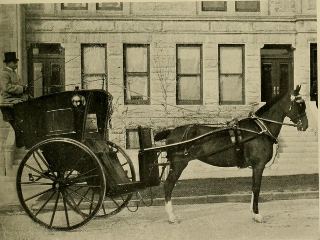 An illustration from Driving, 1903, leaf 199
