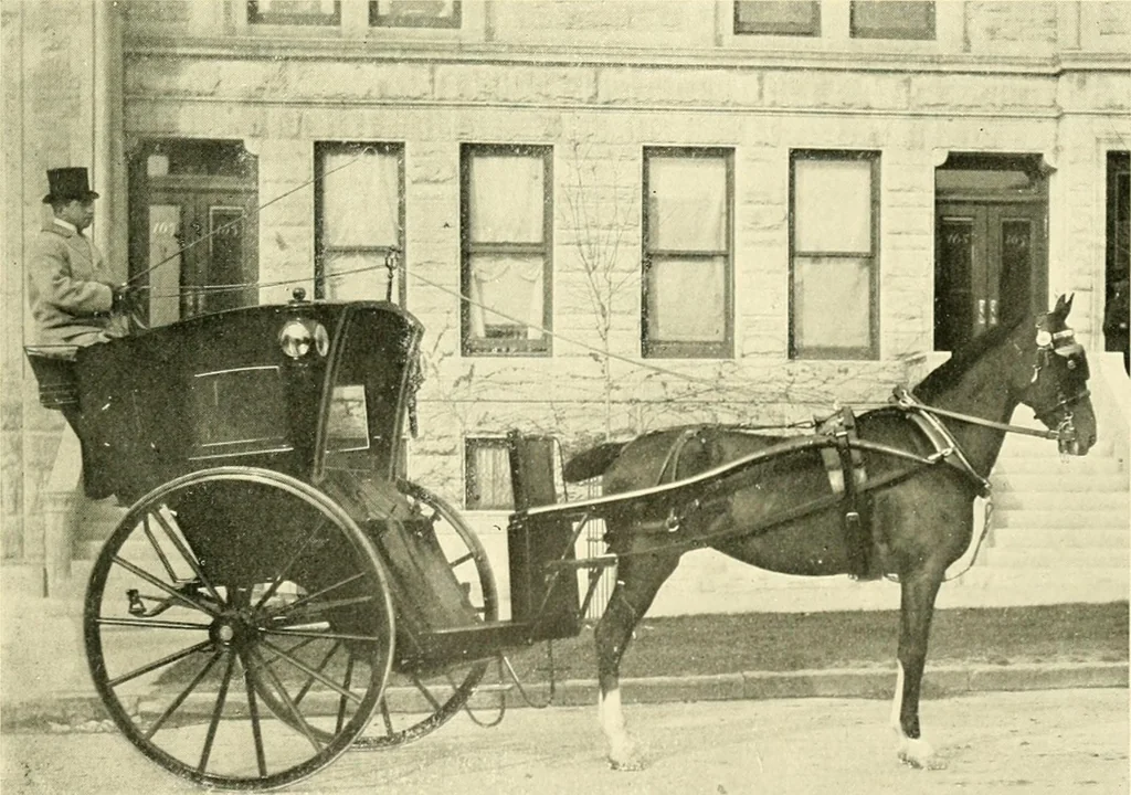 An illustration from Driving, 1903, leaf 199
