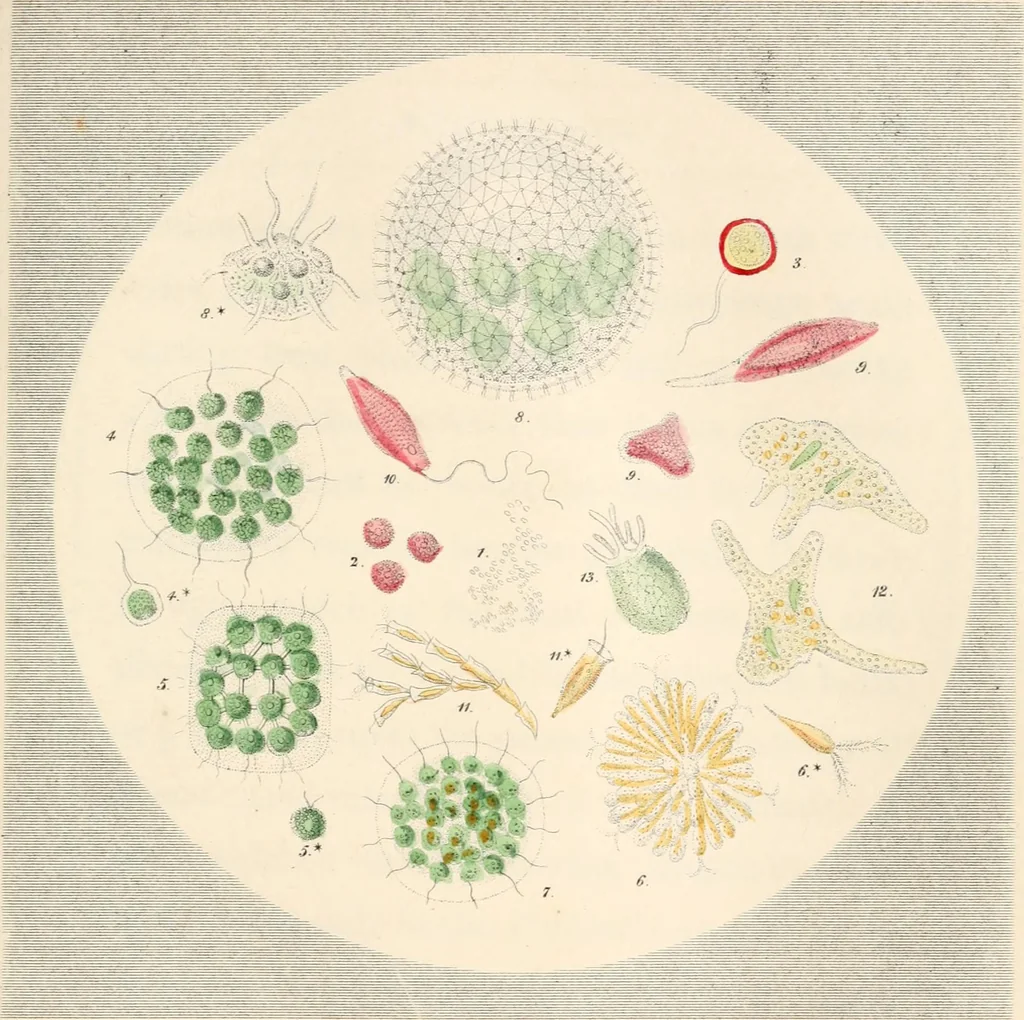 An illustration from Drops of water : their marvelous and beautiful inhabitants displayed by the microscope, 1851, leaf 103