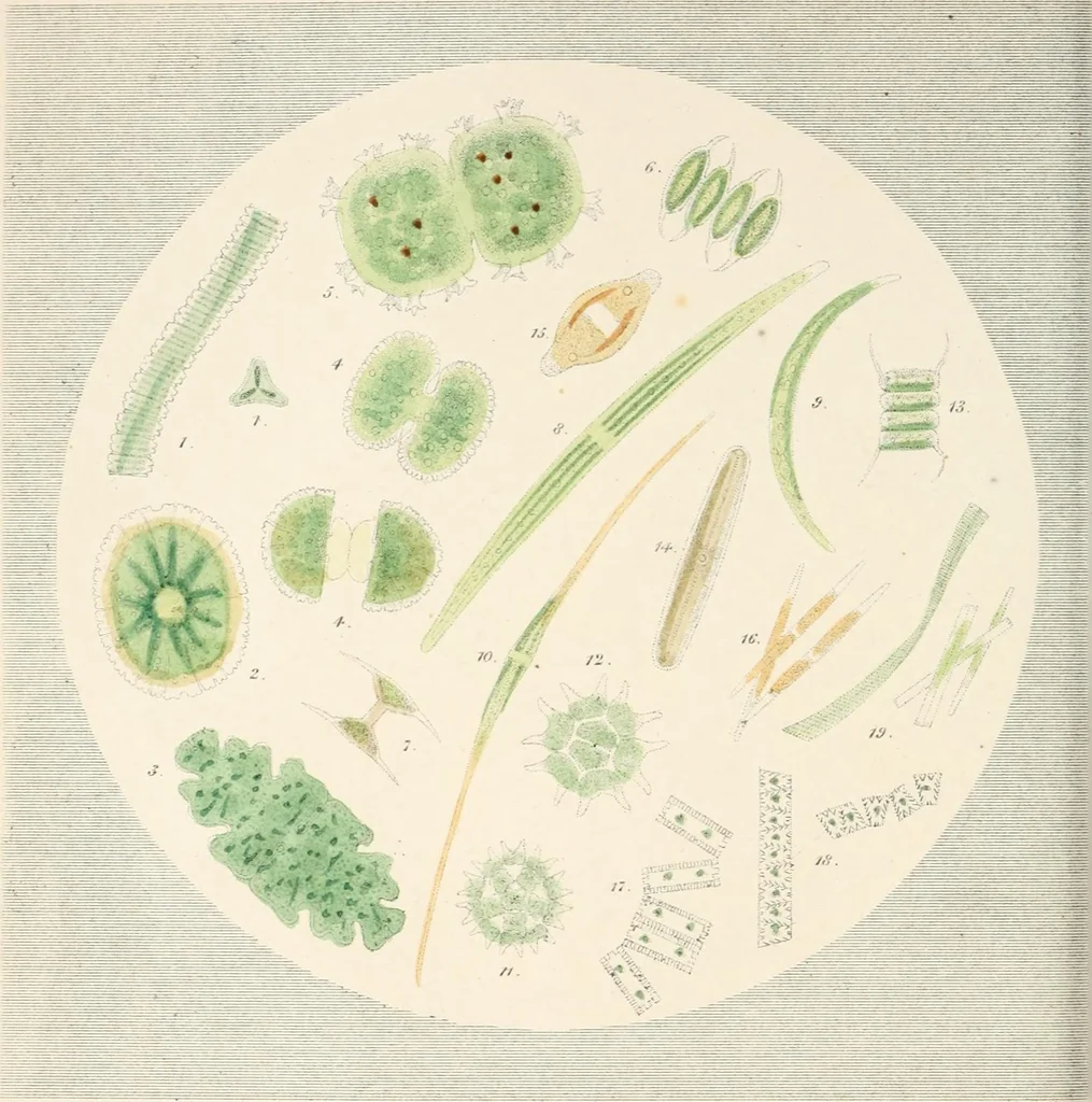 An illustration from Drops of water : their marvelous and beautiful inhabitants displayed by the microscope, 1851, leaf 6