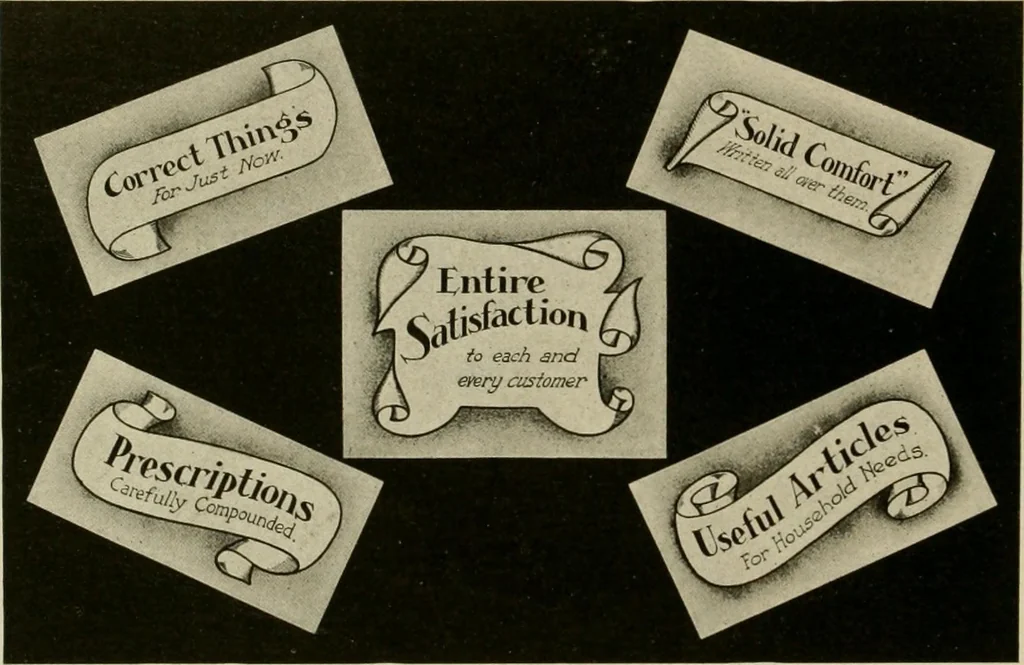 An illustration from Druggists' and dispensers' practial show card instructor .., 1914, leaf 128