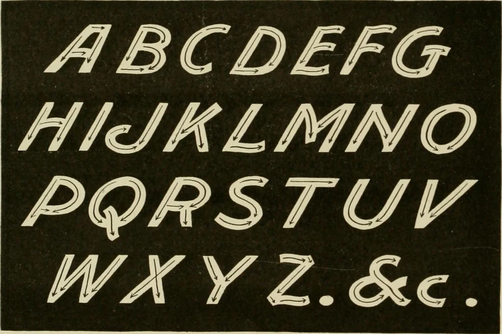 An illustration from Druggists' and dispensers' practial show card instructor .., 1914, leaf 54