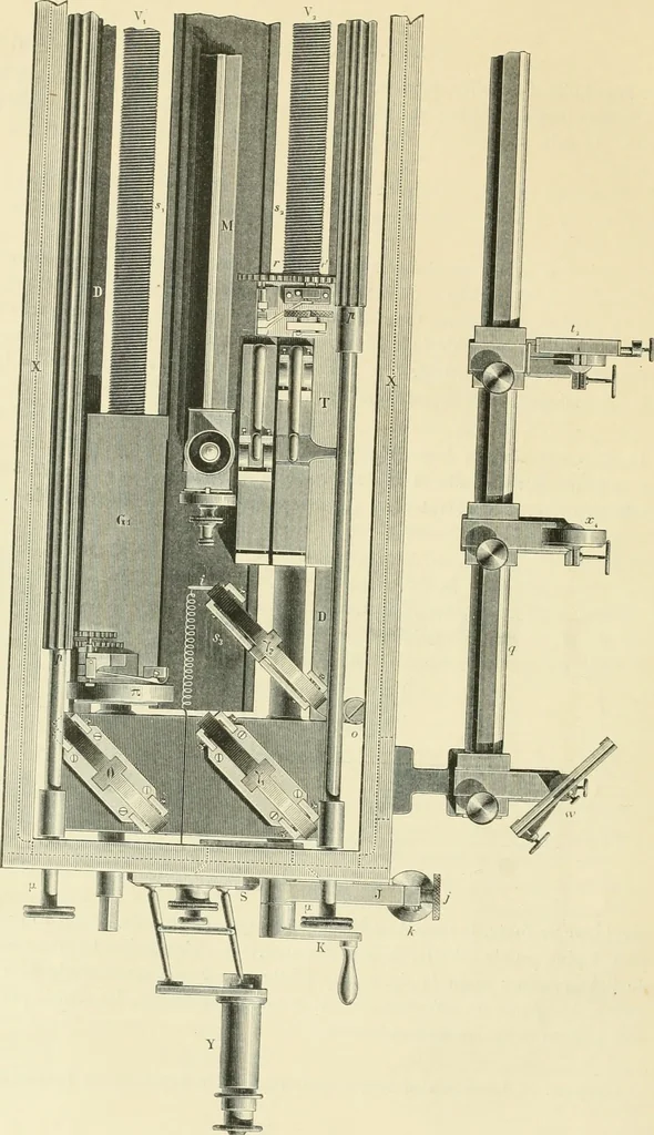 An illustration from Détermination expérimentale de la valeur du metre en longueurs d'ondes lumineuses, 1894, leaf 27