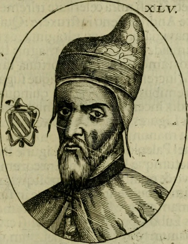 An illustration from Fasti ducales ab Anafesto I. ad Silvestrum Valerium Venetorum ducem : cum eorum iconibus, insignibus, nummismatibus publicis, & privatis aere sculptis : inscriptionibus ex aula M. Consilii, ac sepulchralibus : adiectae sunt adnotationes, ad vitam cuiusque principis, rerum, quae omissae fuerant, 1696, leaf 108