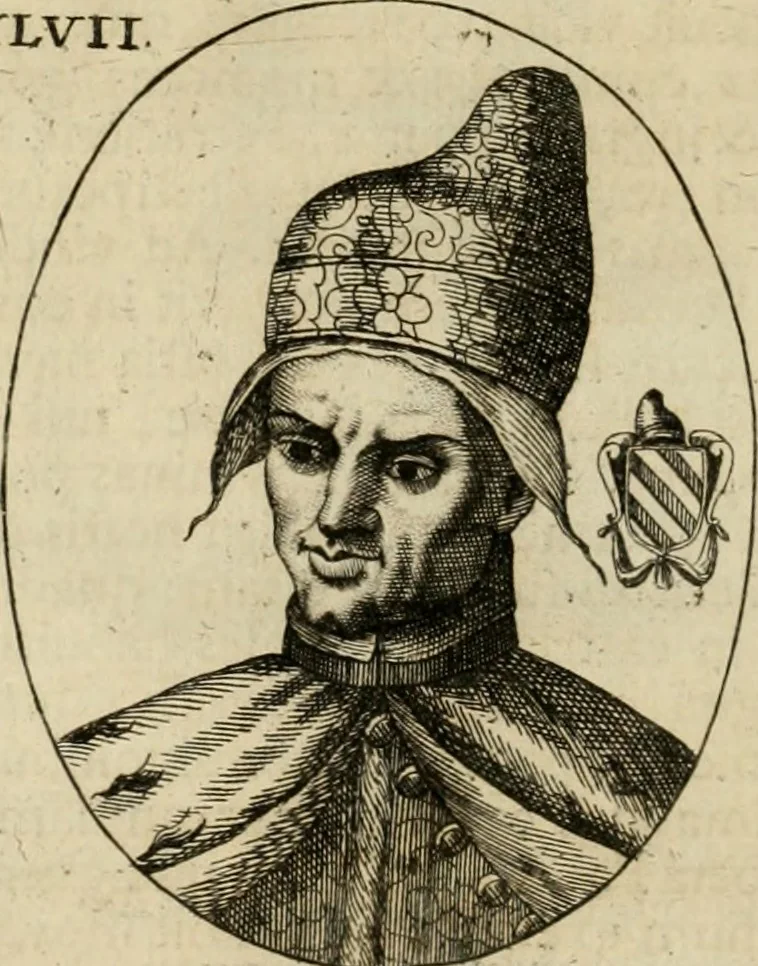 An illustration from Fasti ducales ab Anafesto I. ad Silvestrum Valerium Venetorum ducem : cum eorum iconibus, insignibus, nummismatibus publicis, & privatis aere sculptis : inscriptionibus ex aula M. Consilii, ac sepulchralibus : adiectae sunt adnotationes, ad vitam cuiusque principis, rerum, quae omissae fuerant, 1696, leaf 113