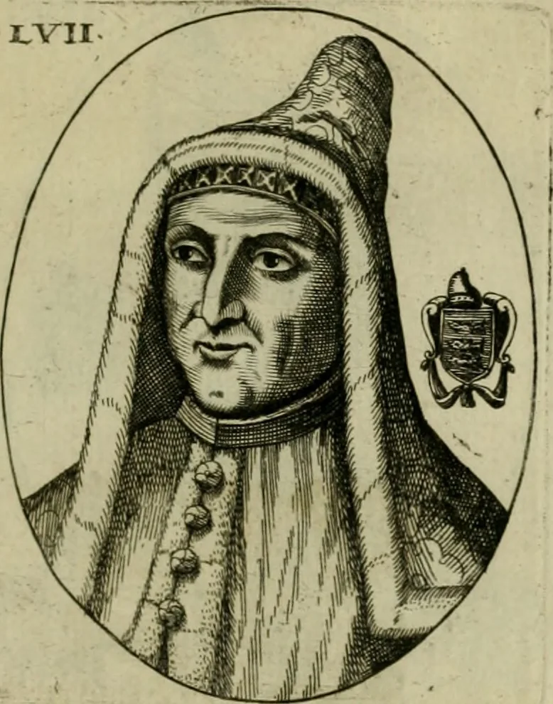 An illustration from Fasti ducales ab Anafesto I. ad Silvestrum Valerium Venetorum ducem : cum eorum iconibus, insignibus, nummismatibus publicis, & privatis aere sculptis : inscriptionibus ex aula M. Consilii, ac sepulchralibus : adiectae sunt adnotationes, ad vitam cuiusque principis, rerum, quae omissae fuerant, 1696, leaf 138
