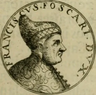 An illustration from Fasti ducales ab Anafesto I. ad Silvestrum Valerium Venetorum ducem : cum eorum iconibus, insignibus, nummismatibus publicis, & privatis aere sculptis : inscriptionibus ex aula M. Consilii, ac sepulchralibus : adiectae sunt adnotationes, ad vitam cuiusque principis, rerum, quae omissae fuerant, 1696, leaf 172