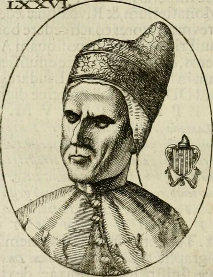An illustration from Fasti ducales ab Anafesto I. ad Silvestrum Valerium Venetorum ducem : cum eorum iconibus, insignibus, nummismatibus publicis, & privatis aere sculptis : inscriptionibus ex aula M. Consilii, ac sepulchralibus : adiectae sunt adnotationes, ad vitam cuiusque principis, rerum, quae omissae fuerant, 1696, leaf 207
