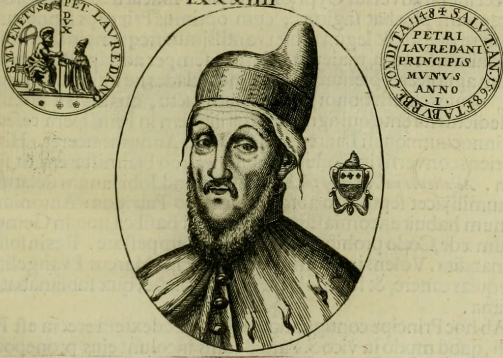 An illustration from Fasti ducales ab Anafesto I. ad Silvestrum Valerium Venetorum ducem : cum eorum iconibus, insignibus, nummismatibus publicis, & privatis aere sculptis : inscriptionibus ex aula M. Consilii, ac sepulchralibus : adiectae sunt adnotationes, ad vitam cuiusque principis, rerum, quae omissae fuerant, 1696, leaf 228